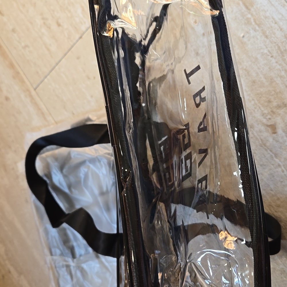 Set of 3 Designer Inspired Clear Travel Zipper Bags - Picture 2 of 8